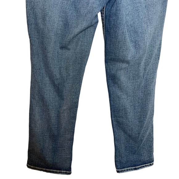 Maurices Distressed Jeans Embordered Denim Pants Woman's Size 13/14 Short - Picture 7 of 8